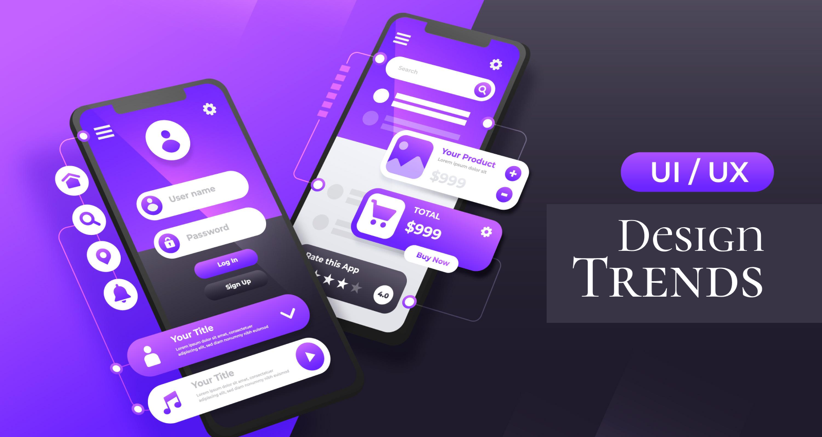 UI/UX, User Interface, User Experience, Design Trends, Top UI/UX design Trends, UI/UX design trends, Design interfaces, What are the latest UI/UX design trends?